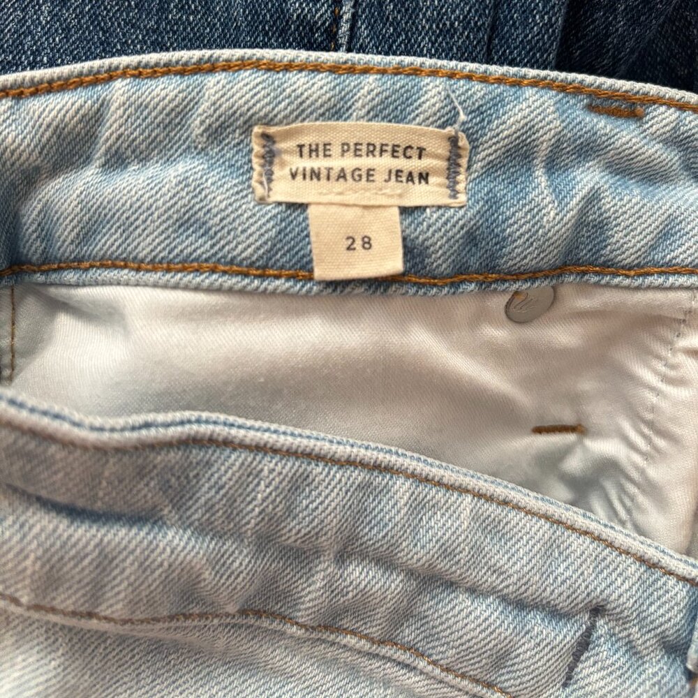 Madewell The Perfect Vintage Jeans 🌷 Size 28 Light Wash - Picture 3 of 6